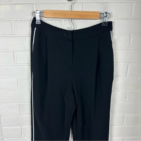 Topshop Black Stripe Trouser Pants Size 2 - Picture 4 of 11